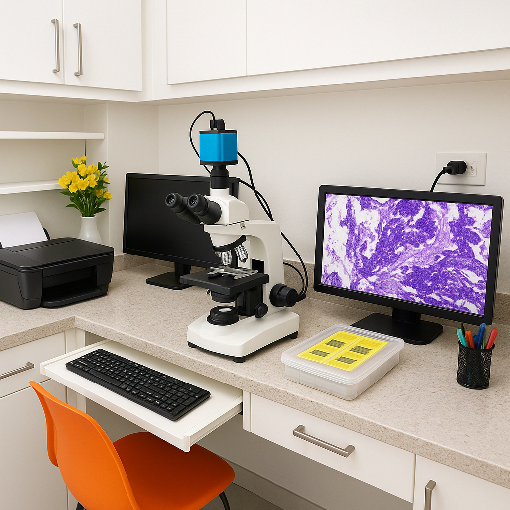 Doctor performing Fine Needle Aspiration Biopsy